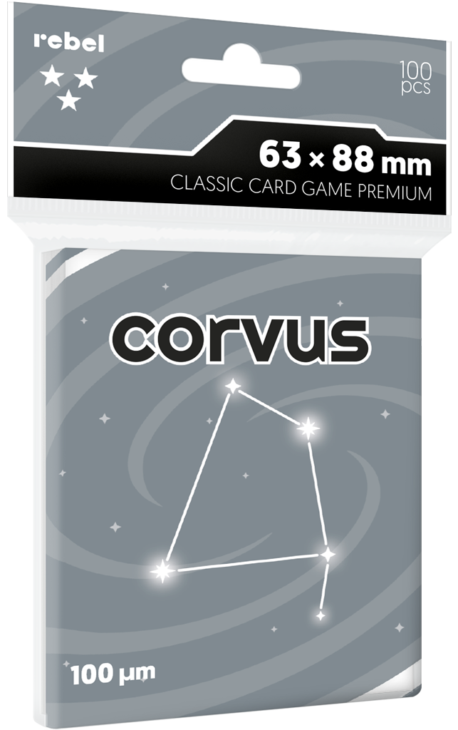 Koszulki na karty Rebel (63x88 mm) Corvus Premium, 100 sztuk