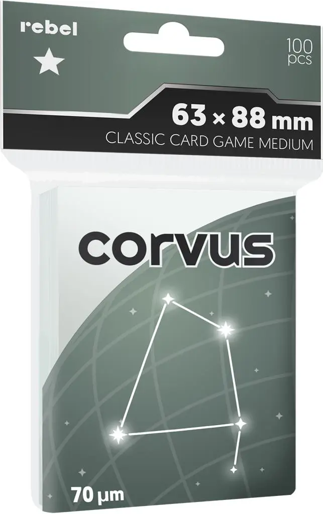 Koszulki na karty Rebel (63x88 mm) Corvus Medium, 100 sztuk