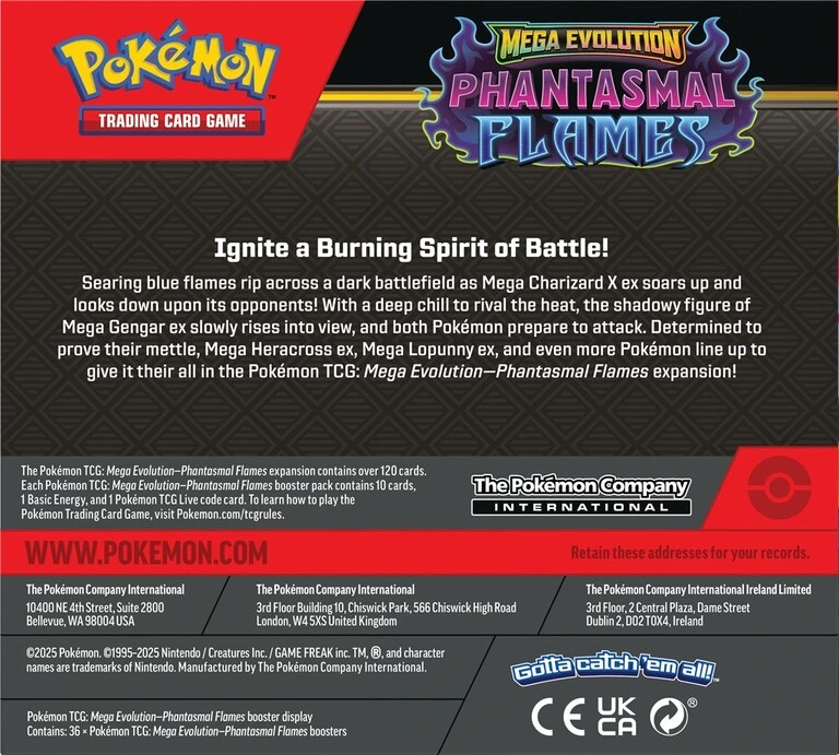 Pokémon TCG: Mega Evolution - Phantasmal Flames - Booster Display (36) - obrazek 3