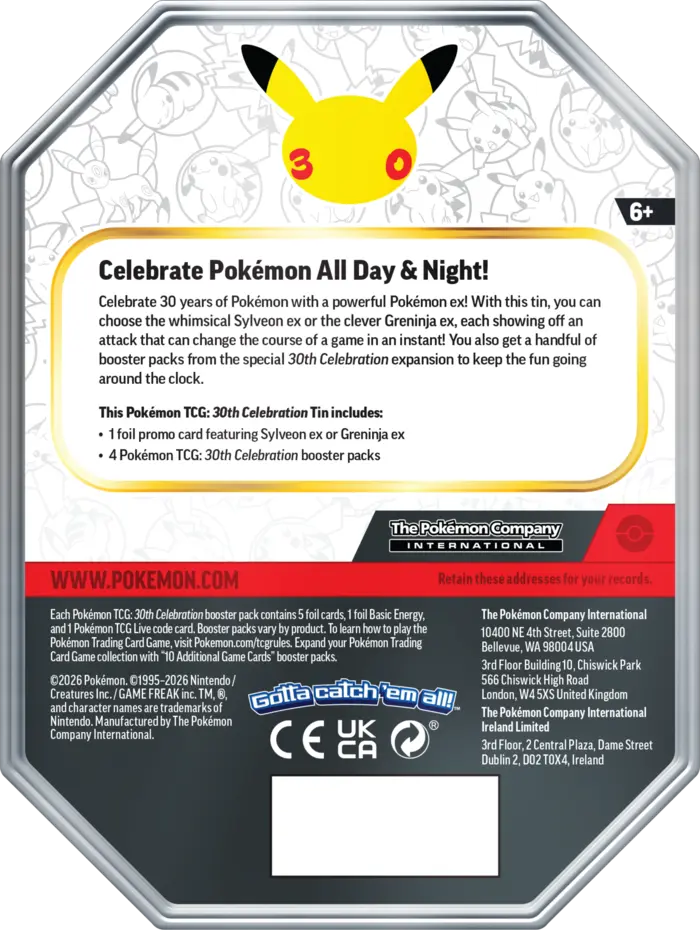 Pokémon TCG: 30th Celebration - Tin - Greninja ex - obrazek 2