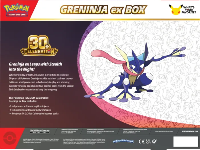 Pokémon TCG: 30th Celebration - Ex Box - Greninja ex - obrazek 4