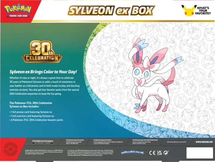 Pokémon TCG: 30th Celebration - Ex Box - Sylveon ex - obrazek 4