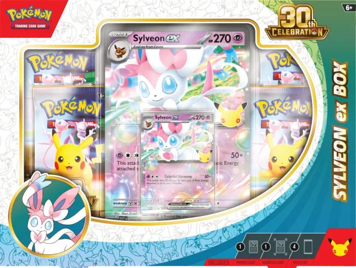 Pokémon TCG: 30th Celebration - Ex Box - Sylveon ex - obrazek 3