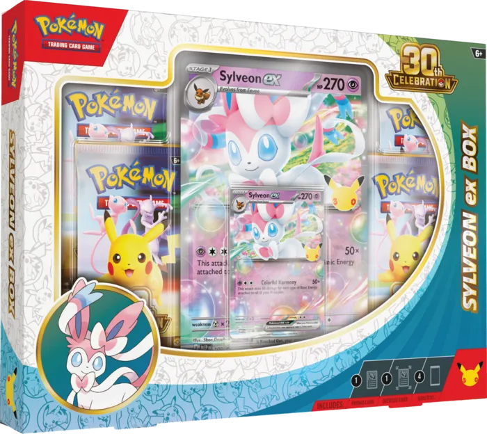 Pokémon TCG: 30th Celebration - Ex Box - Sylveon ex - obrazek 2