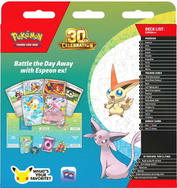 Pokémon TCG: 30th Celebration - Battle Deck - Espeon ex PREORDER ! - obrazek 3