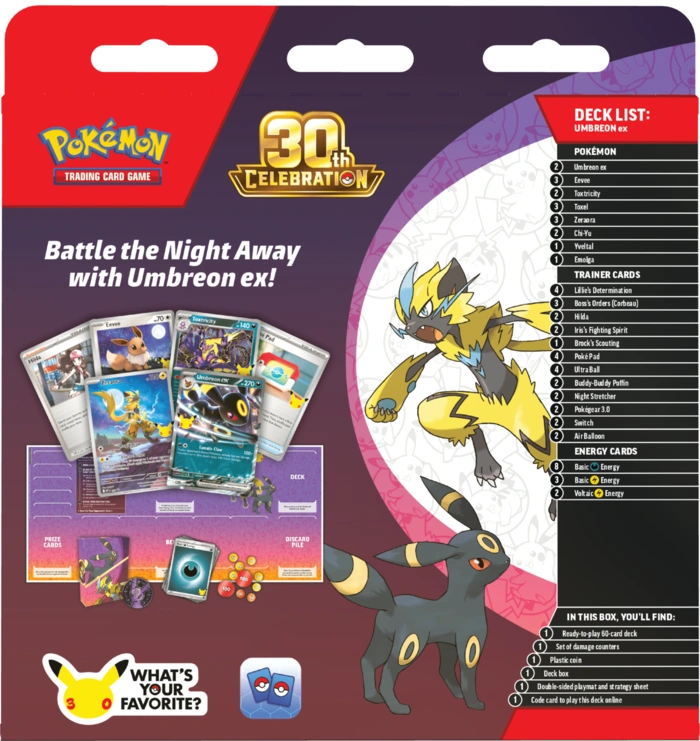 Pokémon TCG: 30th Celebration - Battle Deck - Umbreon ex PREORDER ! - obrazek 3