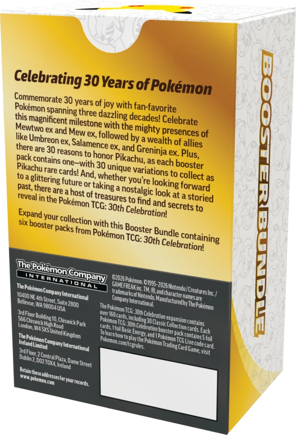 Pokémon TCG: 30th Celebration - Booster Bundle - obrazek 3