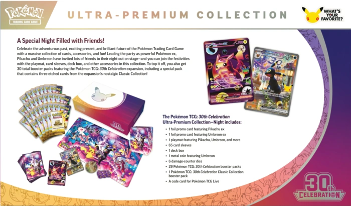 Pokémon TCG: 30th Celebration - Ultra-Premium Collection - Night PREORDER ! - obrazek 3